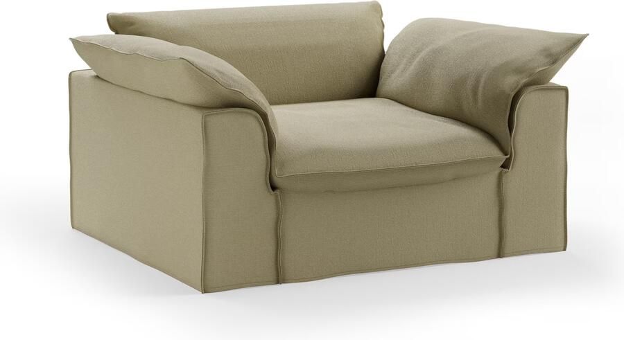 HKLIVING Loveseat Nomad Knotted stof 139cm Sage