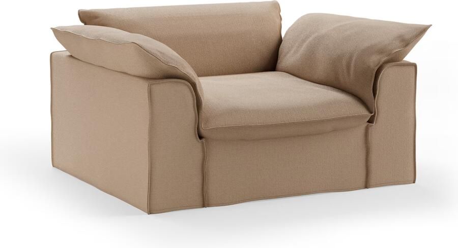 HKLIVING Loveseat Nomad Knotted stof 139cm Zand