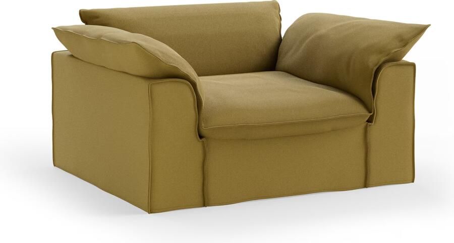 HKLIVING Loveseat Nomad Linnen 139cm Burnt Ochre