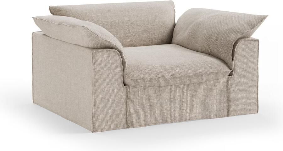 HKLIVING Loveseat Nomad Pure stof 139cm Ivoor