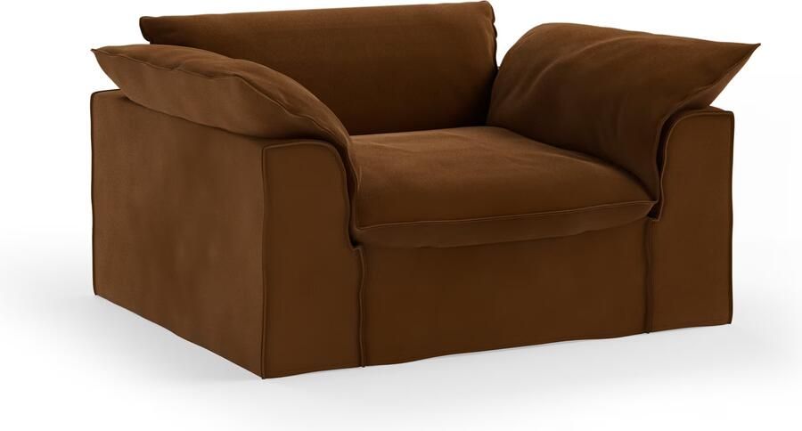 HKLIVING Loveseat Nomad Velvet 139cm Caramel