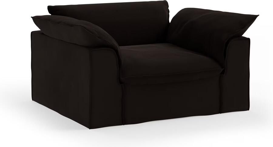 HKLIVING Loveseat Nomad Velvet 139cm Espresso