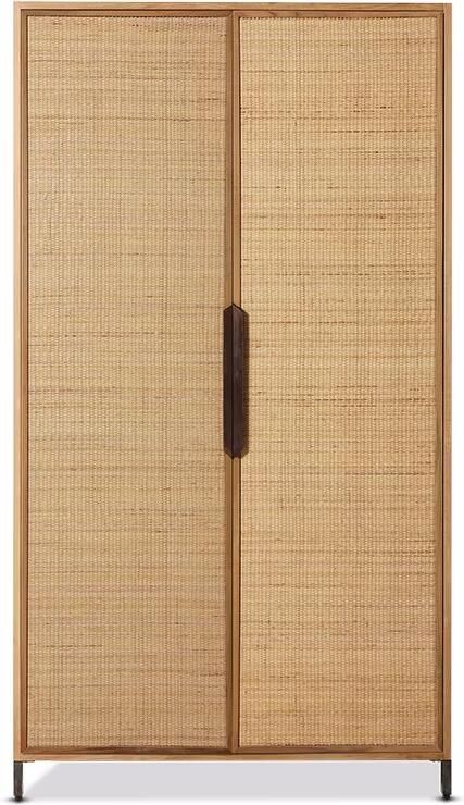 HKLIVING Opbergkast Pioneer Rattan & Hout 180 x 100cm Naturel - Foto 3