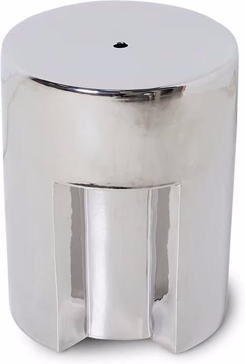 HKLIVING Ronde Bijzettafel Stoneware Ø35cm Chroom