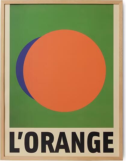 HKLIVING Schilderij Lorange 85 x 65cm Groen Oranje