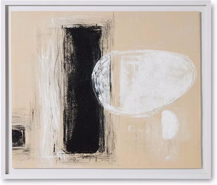 HKLIVING Schilderij Offset 120 x 102cm Zand