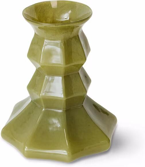 HKLIVING Vaas Silhouette Glas 32cm Groen