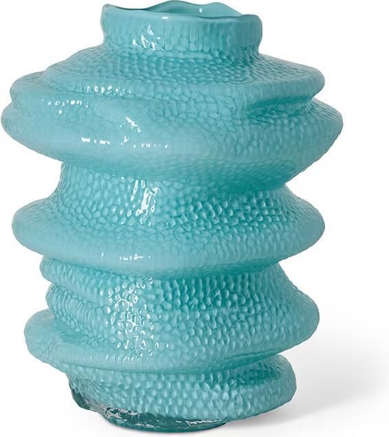 HKLIVING Vaas Statement Glas 32cm Blauw