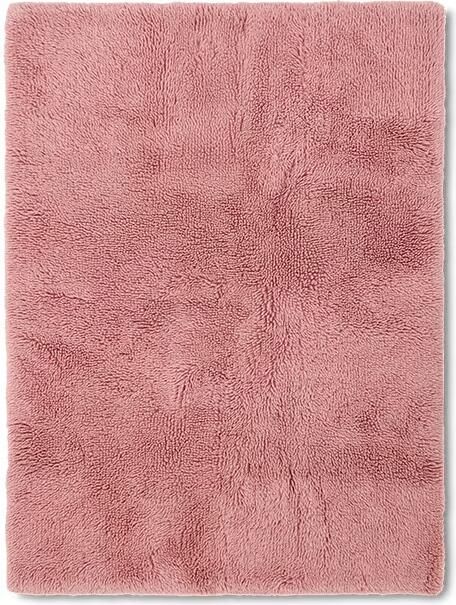HKLIVING vloerkleed wol fluffy roze (240x150 cm)