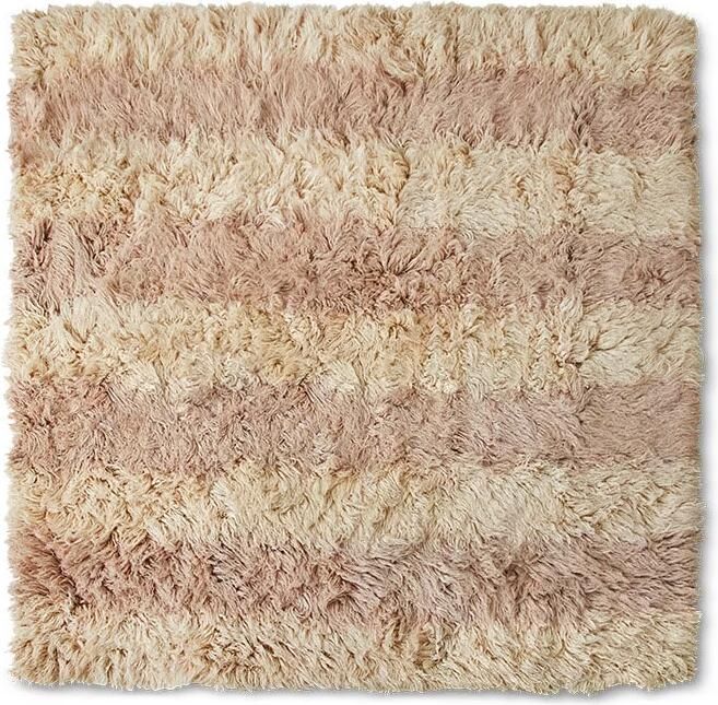 HKLIVING Vloerkleed Fluffy Wol 250 x 250cm Shore Vierkant