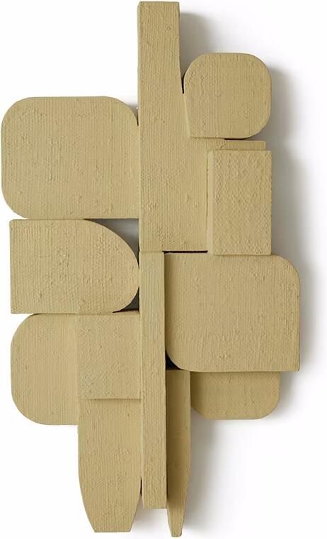 HKLIVING Wandpaneel Modernist Gevlochten palm 100 x 55cm Geel