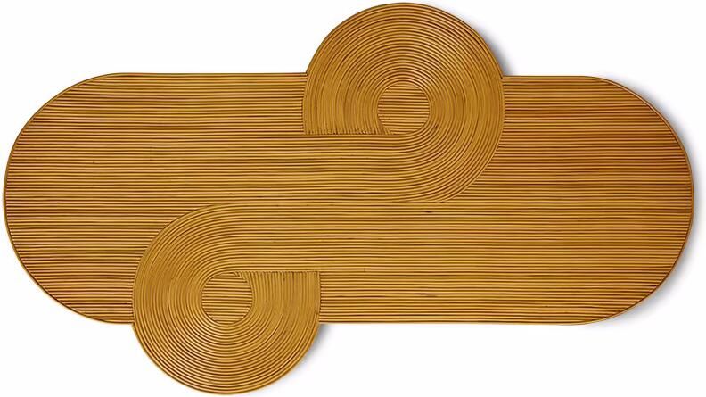 HKLIVING Wandpaneel Rattan Curl 145 x 81 5cm Naturel