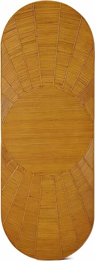 HKLIVING Wandpaneel Sun Rattan 145 x 51 5cm Naturel Ovaal