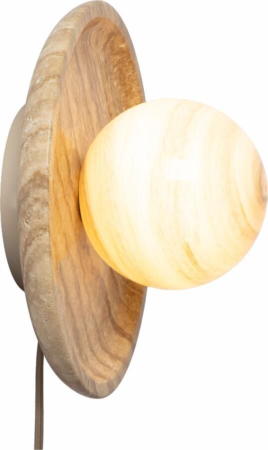 It's about RoMi its about RoMi Wand- plafondlamp Tivoli Travertin & Glas Ø25cm Zand