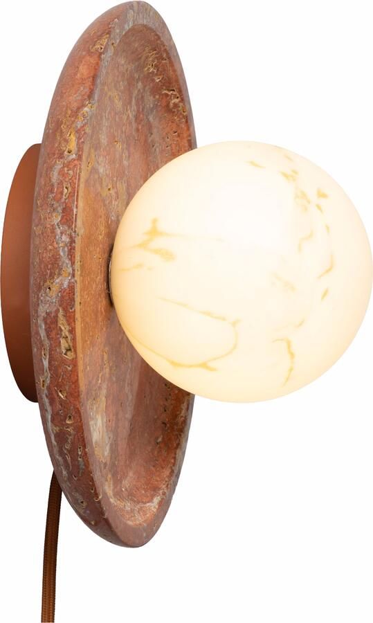 It's about RoMi its about RoMi Wandlamp Tivoli Travertin & Glas Ø25cm Terracotta