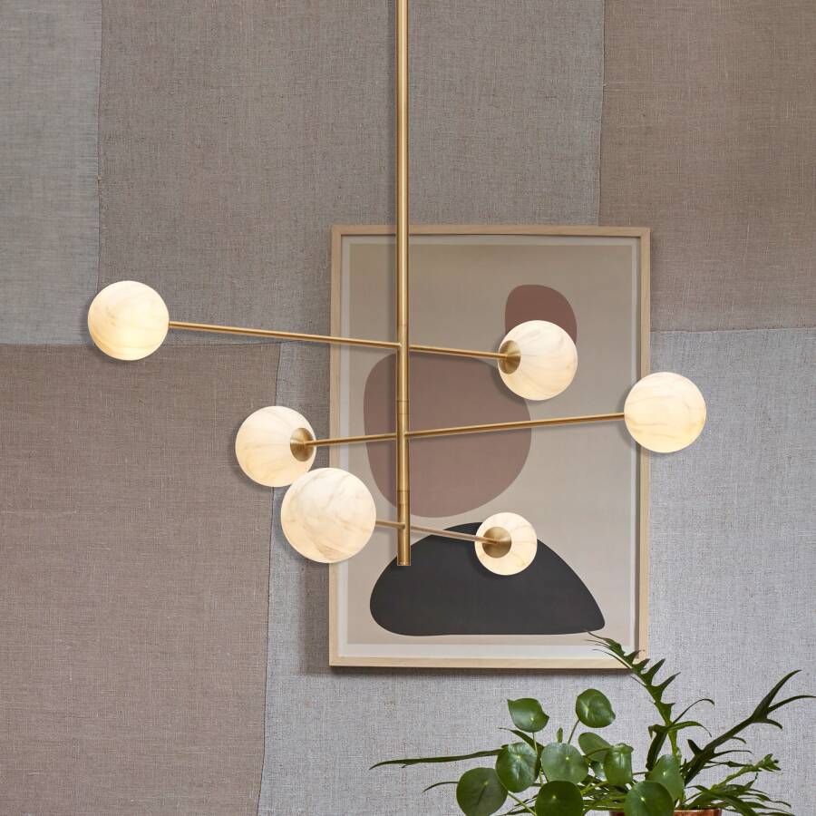 it&apos;s about RoMi its about RoMi Hanglamp Carrara 6-lamps Marmerlook Wit