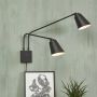 It&apos;s about RoMi its about RoMi Wandlamp Bremen 2-lamps Zwart - Thumbnail 2