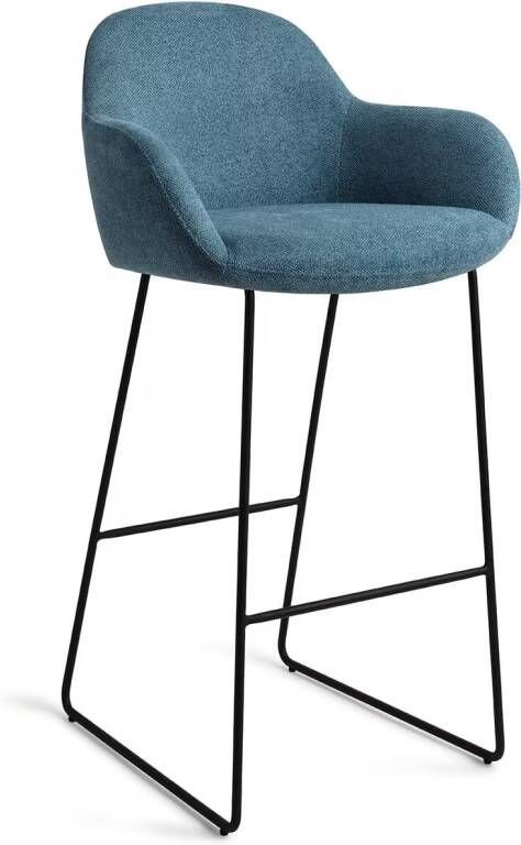 Jesper Home Barkruk Kushi Slide Black Ocean Eyes (zithoogte 77cm)