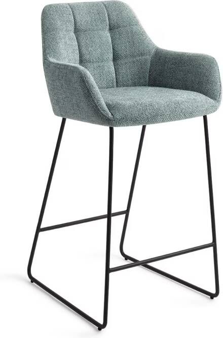 Jesper Home Barkruk Noto Slide Black Real Teal (zithoogte 65cm)