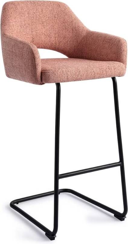 Jesper Home Barkruk Yanai Arch Black Pink Punch (zithoogte 75cm)