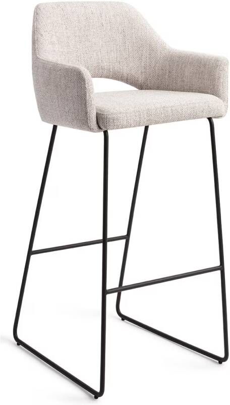 Jesper Home Barkruk Yanai Slide Black Pigeon (zithoogte 75cm)