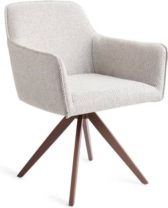 Jesper Home Draaibare Eetkamerstoel Hofu Turn Brown Checkers Charm