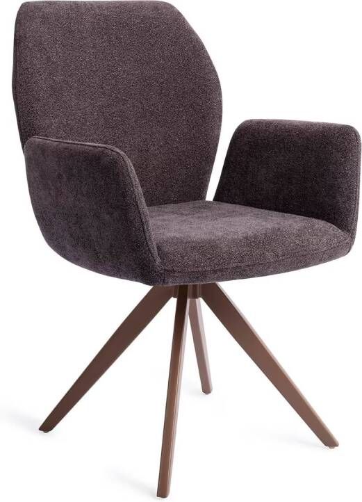 Jesper Home Draaibare Eetkamerstoel Misaki Turn Brown Almost Black