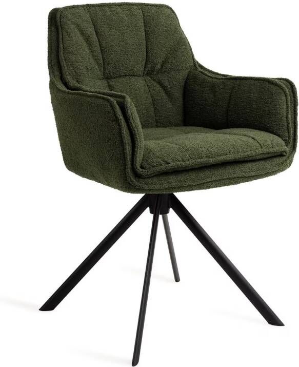 Jesper Home Eetkamerstoel Akune Draaibaar Revolve Black Evergreen