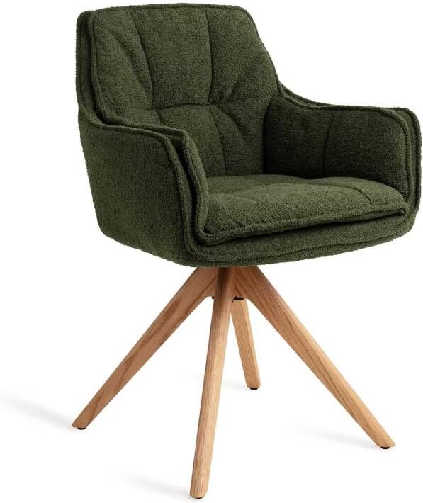 Jesper Home Eetkamerstoel Akune Draaibaar Revolve Oak Natural Evergreen