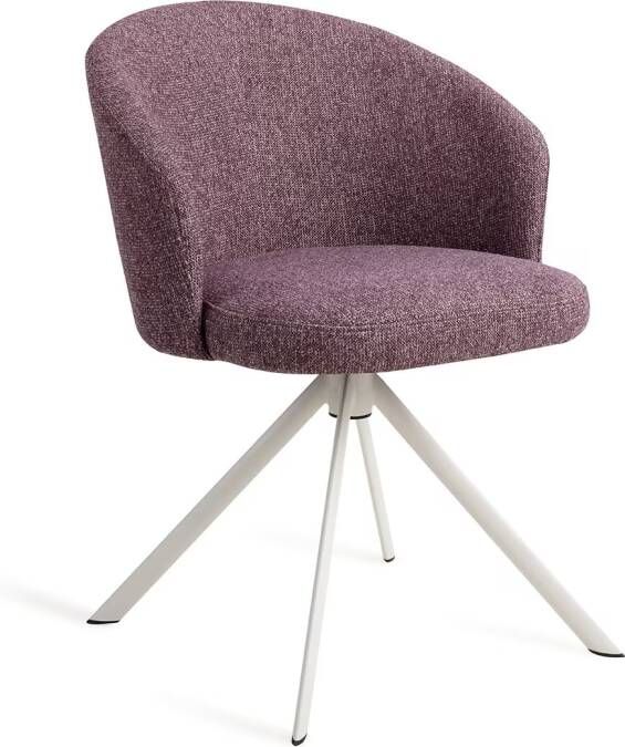 Jesper Home Eetkamerstoel Niimi Draaibaar Revolve White Perfect Plum