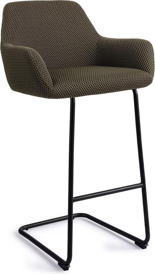 Jesper Home Barkruk Hiroo Arch Black Jungle Jewel (zithoogte 76cm)