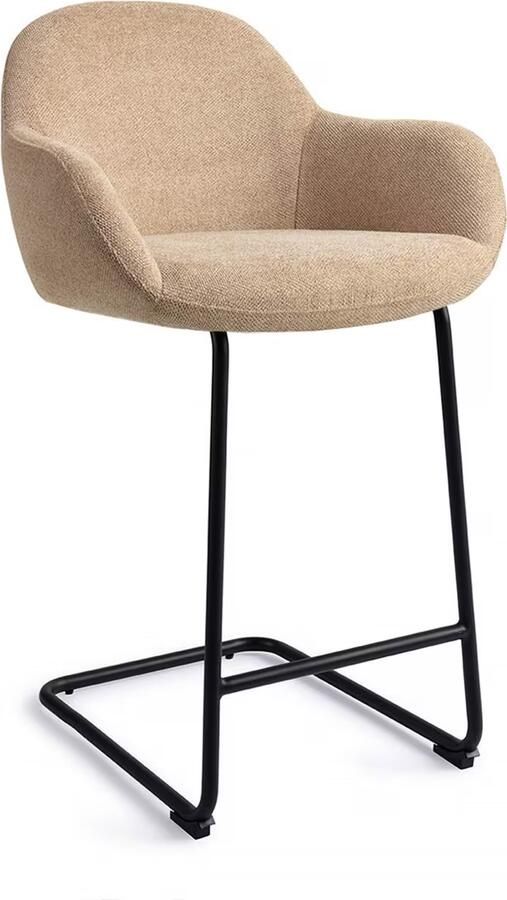 Jesper Home Barkruk Kushi Arch Black Desert Dunes (zithoogte 68cm)