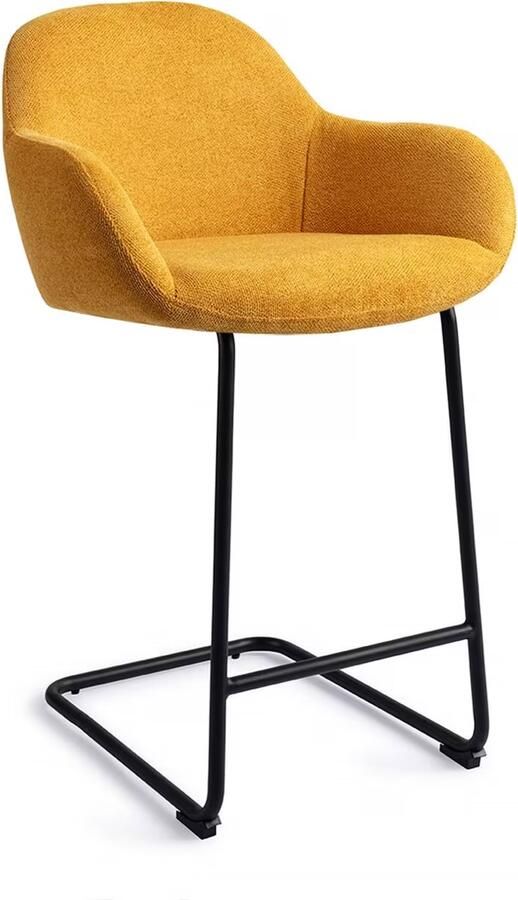 Jesper Home Barkruk Kushi Arch Black Sweet Corn (zithoogte 68cm)