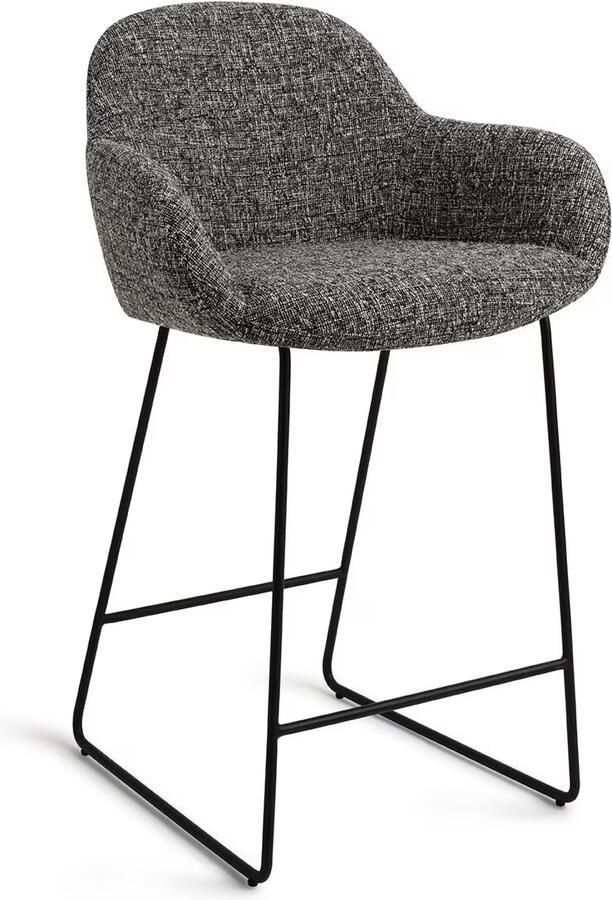 Jesper Home Barkruk Kushi Slide Black Skyfall (zithoogte 67cm)