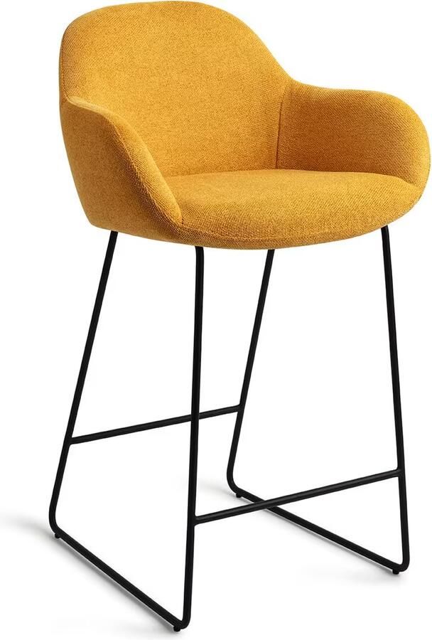 Jesper Home Barkruk Kushi Slide Black Sweet Corn (zithoogte 67cm)