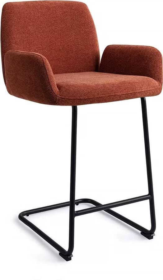 Jesper Home Barkruk Misaki Arch Black Cosy Copper (zithoogte 66cm)