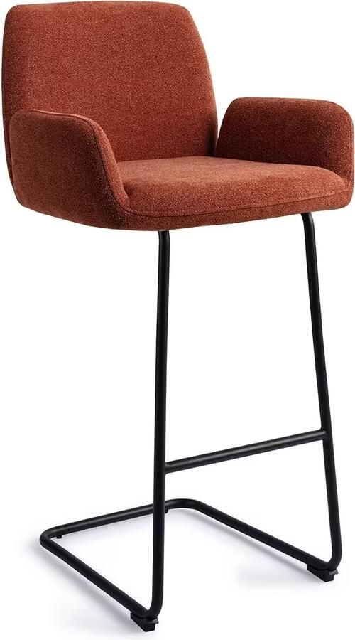 Jesper Home Barkruk Misaki Arch Black Cosy Copper (zithoogte 76cm)
