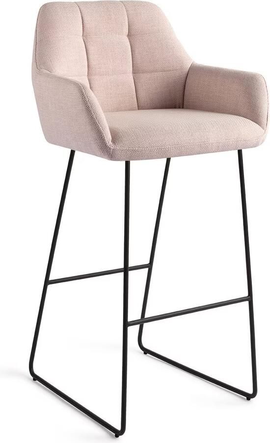 Jesper Home Barkruk Noto Slide Black Petal Pink (zithoogte 75cm)