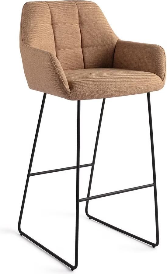 Jesper Home Barkruk Noto Slide Black Toasted Toffee (zithoogte 75cm)