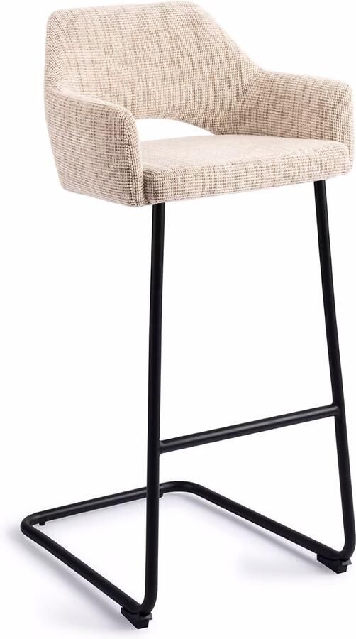 Jesper Home Barkruk Yanai Arch Black Caramel Grid (zithoogte 75cm)