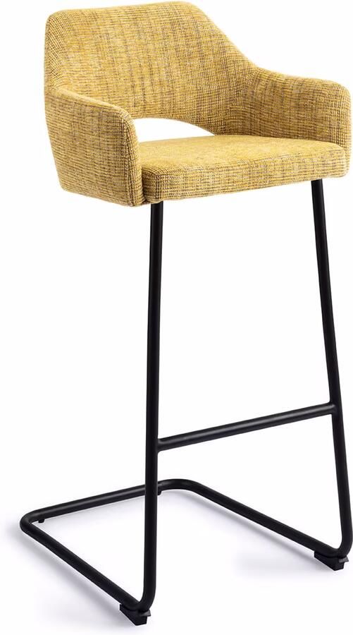 Jesper Home Barkruk Yanai Arch Black Lemon Lines (zithoogte 75cm)