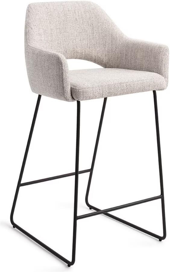 Jesper Home Barkruk Yanai Slide Black Pigeon (zithoogte 65cm)