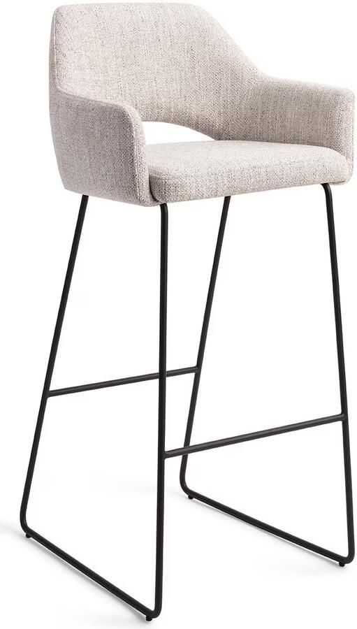 Jesper Home Barkruk Yanai Slide Black Pigeon (zithoogte 75cm)