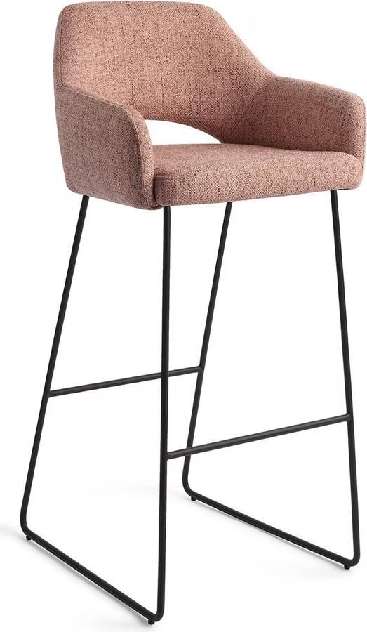 Jesper Home Barkruk Yanai Slide Black Pink Punch (zithoogte 75cm)