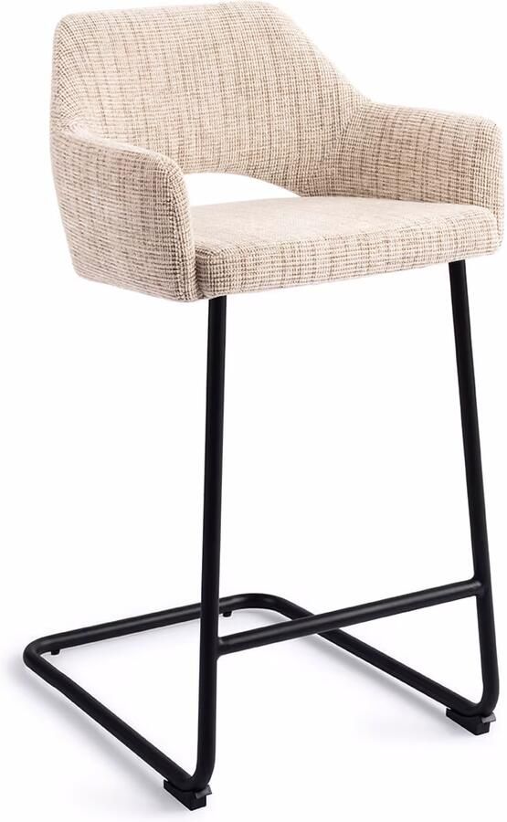 Jesper Home Barstoel Yanai Arch Black Caramel Grid (zithoogte 66cm)