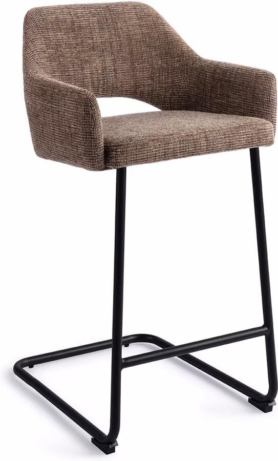 Jesper Home Barstoel Yanai Arch Black Checked Chestnut (zithoogte 66cm)