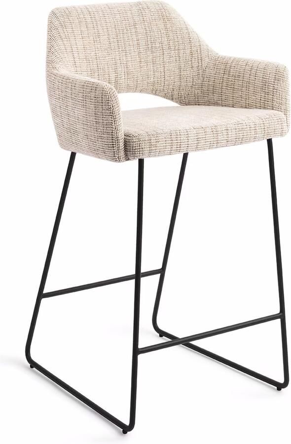 Jesper Home Barstoel Yanai Slide Black Caramel Grid (zithoogte 65cm)