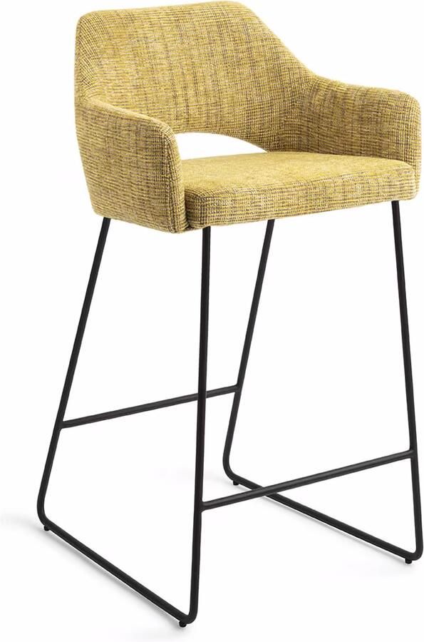 Jesper Home Barstoel Yanai Slide Black Lemon Lines (zithoogte 65cm)