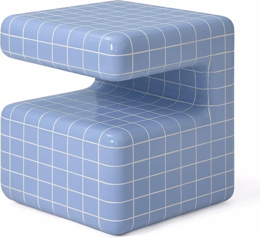 Jesper Home Bijzettafel Takamu 45 x 45cm Cashmere Grid Vierkant