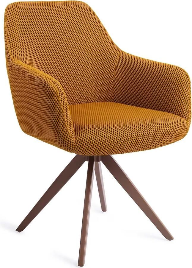 Jesper Home Draaibare Eetkamerstoel Hiroo Turn Brown Groovy Garam